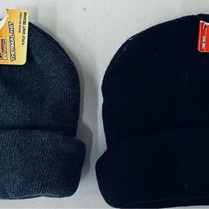 Two Men’s Thermal Knit 4 Ply Beanies